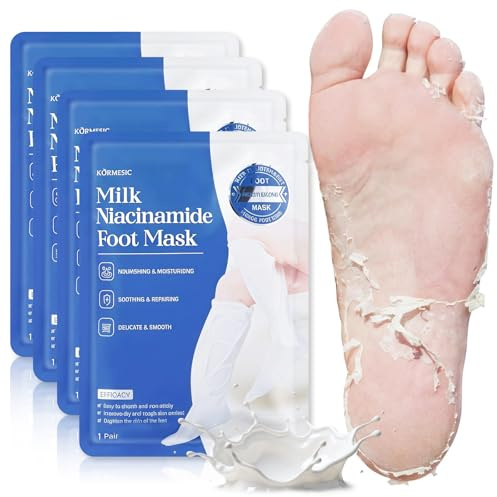 3 Pares Foot Peel Mask Exfoliante e Hidratante para Pies, Calcetines de Cuidado con Leche, ayuda a eliminar piel muerta, para pies secos, ásperos y talones agrietados, para mujeres y hombres