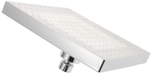 Toyvian LED Fixed Shower Head Square Ceiling Sprinkler Head Abs G1/2 Internal Thread 20mm for Bathroom Household Mode Switching