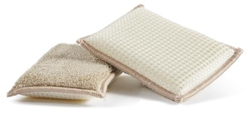 Perfekt ECO Bamboom Schwamm, Schreibtisch, Mehrfarbig, 13 x 9 x 2.5 cm, 2 Einheiten