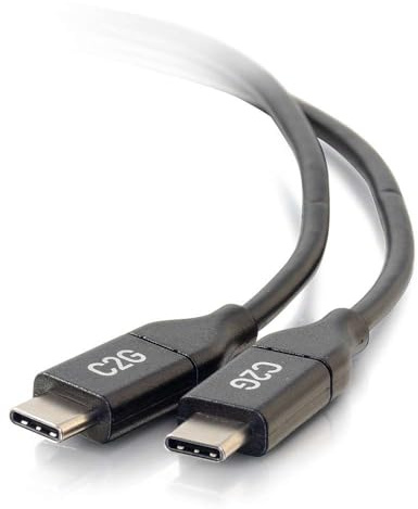 C2G 1.8M (6ft) USB-C 2.0 Male to Male Charging and Data Transfer Cable - 5A Power Delivery and 480Mbps Transfer Speeds