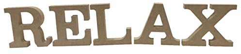 Sticker Design Shop Relax Schriftzug Deko Buchstaben Schrift MDF Holz Alphabet Tischaufsteller Herz