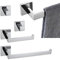 KOKOSIRI Set di 5 pezzi di accessori per il bagno in acciaio INOX lucido porta carta igienica gancio per accappatoio montaggio a parete finitura lucida B05A5-CH
