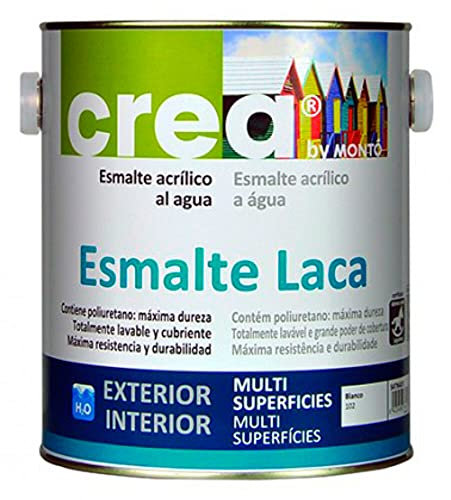 Vernis acrylique à l'eau pour protéger et décorer des supports en fer, bois, plâtre, PVC, aluminium, MDF, galvanisés. Vernis laque gamme crème (2,5 L, blanc cassé satiné)