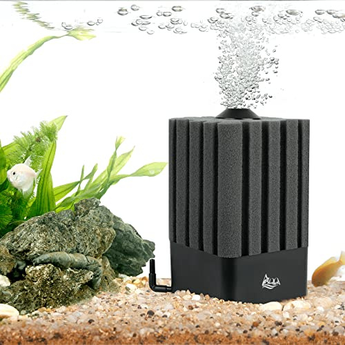 AQQA Filtro de esponja para acuario, filtro silencioso para filtro biológico y mecánico, filtro interior de acuario con material filtrante