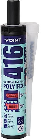 Injektionsmörtel auf Polyester-Basis POINT 416 POLY FIX – Schnelltrocknender und Extra Starker Fugenmörtel – CE- und ETA-Bewerteter Verbundmörtel Injektionsmörtel