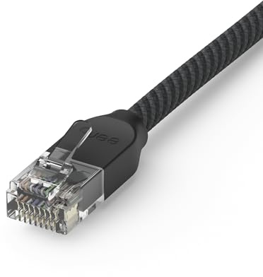 Amazon eero CAT6a Ethernet cable - Supports 10 gigabit+ speeds, 5 foot, 1-pack, Titanium Black