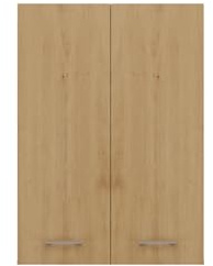 VBChome Waschmaschinenschrank 64 x 30 x 90 cm Eiche Artisan 2 Türen mit Hängeschrank Badschrank Wandschrank über der Waschmaschine Badezimmer Praktisch Waschmaschinenüberbau Eiche Artisan