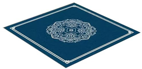 Mahjong-Tischdecke Quadratische, Dicke Mahjong-Matte, Rutschfeste Und Geräuschreduzierende Spieltischabdeckung, Heimspielmatte For Karten-Poker-Domino-Spiel ( Color : Blue , Size : 37.4x37.4in/95x95cm