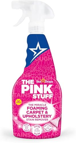 Stardrops The Pink Stuff - Eliminador de manchas de espuma para alfombras y tapicería, 500 ml, como vino tinto, café, zumo de fruta, grasa, alfombras y tapicería