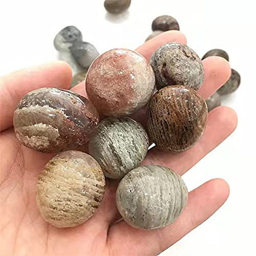 CZAOINCU Pierres précieuses en Vrac, Gravier Brut, Cristal Naturel, fantôme fantôme, Pierres roulées for décoration Feng Shui, 200g, 17-22mm Collecte à Domicile