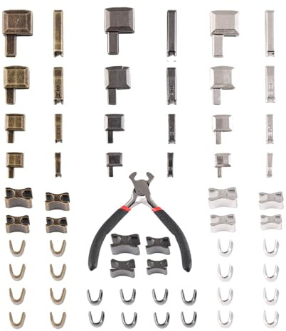 Reißverschluss Reparatur Set, 60 Stück Reisverschlussreparaturset Zipper, Zinklegierung Ersatz Zipper Schieber Kit mit Reißverschluss Installieren Sie Zangen, für Koffer, Taschen, Jacke, Jeans