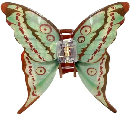 Simulation Butterfly Elegant Hair Claw Barrette Acrylic Hair Accessory For Girls Spring Clamp