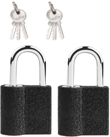 PLABBDPL 2 Pcs Lucchetto Armadietto con Chiave, Lucchetti Piccoli Lucchetto per Valigia in Metallo Anti-caduta, Lucchetti per Valigia con Chiavi per Armadietti Cassetti Universitari Palestra, C
