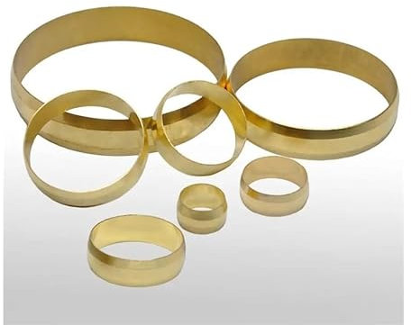 ZNRNVYIEN 10 PCS Fit 6mm Tube OD BrassFerrule Ring for Compression Union 10 PCS Fitting Water Gas Oil DINZHHENGYIN