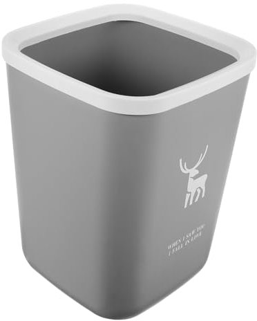 Alipis Bedroom Waste Bin Trash Can Lid for Living Bathroom Bin Home Rubbish Can