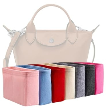 Xoppia Bag Organizer Kompatibel mit Longchamp Le Pliage Xtra XS Handtasche.Filzeinsatz für Handtasche.Tascheneinsatz für Damen Tragetaschen.(Schwarz, Stil A: Belichtung)