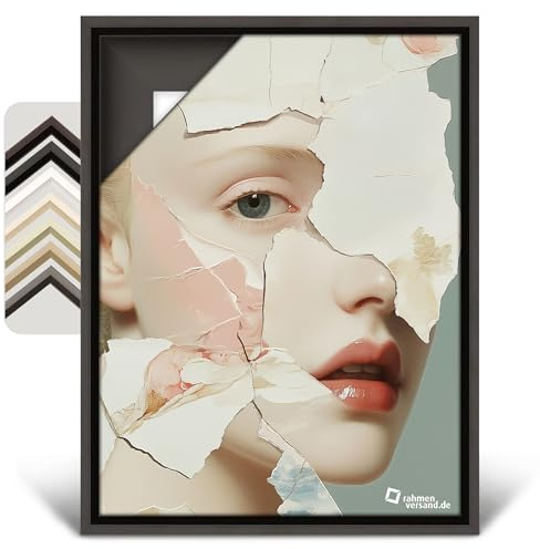 Rahmenversand® Schattenfugenrahmen in verschiedenen Farben (40x50cm Innenmaß + 1,4cm Fuge) - Rahmen für Leinwand aus Holz - Handgefertigte Leerrahmen - Bilderrahmen für Leinwände