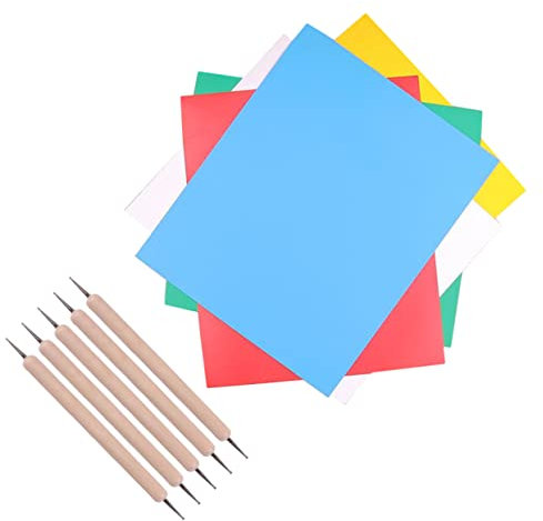 Sewroro 10stücke Kohlepapier Transferpapier Bunte Blätter Für Stickerei DIY-Spiel Mit Stiften Für Stoff-Papier Holz Leder Metall Transferdruckmuster Quilten Malen