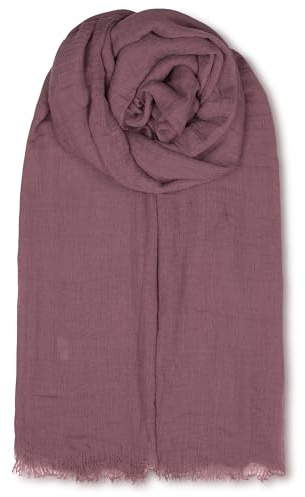 malito - Écharpe tendance pour femme en viscose - écharpe légère couleur unie - foulard fin - douce et respirante S604, lilas, 180 x 90