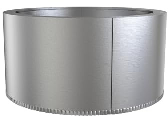 FIVMEN Rasenkante Metall 15M Beeteinfassung Beetumrandung Verzinkt mit Gezackte Kanten Metall Mähkante Palisade Gartenzaun Höhe 15cm, Silber