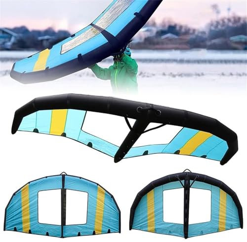 STWBHW Aufblasbarer Windsurf-Wind, tragbarer aufblasbarer Windsurf-Flügel, tragbarer aufblasbarer Wing for Foil-Kitesurfen mit Fenster, Racing-Surfboard-Wind-Wing for Anfänger(5Square Meter)