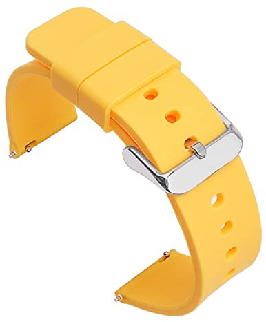 RNNYWDRQ Correa de Silicona Deportiva Pulsera Pulsera para Fit para Galaxy Fit para Active 2 Fit para GT 2e Fit para Cuarzo Fit para Reloj de Negocios 14 16 18 0.787 in 0.866 in 0.945 in (Color: