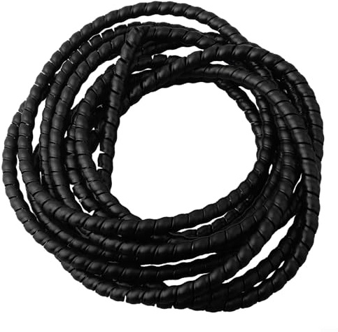 Gaine de tuyau flexible en spirale noire 5 m pour câbles hydrauliques et pneumatiques et léger (D 8 mm)