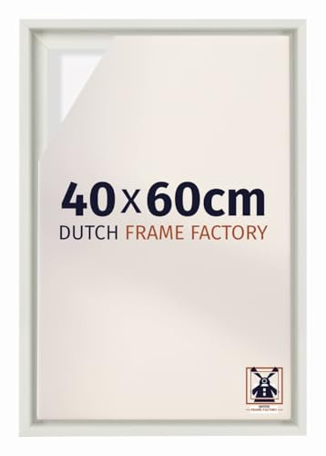 Dutch Frame Factory - Schattenfugenrahmen 40x60 cm Weiß Matt - MDF | Schattenfugenrahmen für Leinwände, Geeignet für Leinwände bis 2 cm Dicke, Ohne Rückwand und Glas, Made in Holland
