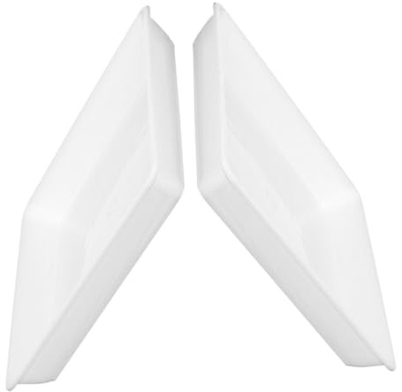NOLITOY Plateaux de Drainage pour Plantes Soucoupes Carrées en Plastique 35 Cm Lot de 2 Bac de Récupération d'eau Blanc Stabilité Renforcée Adapté aux Bonsaïs et Usage Intérieur et Extérieur