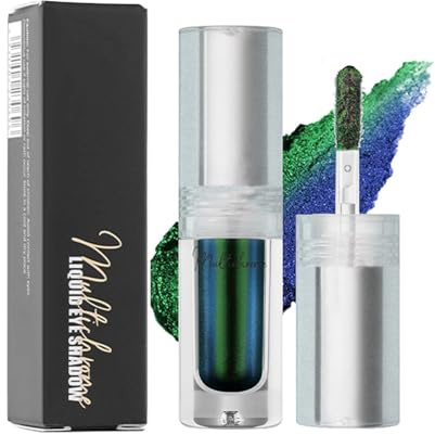 Clawrex Flüssige Chamäleon Lidschatten, Grüner Glitter Schimmernder Lidschatten, Doppelte Farbe Eyeshadow Metallic Langanhaltende Wasserdichtes für Grünes Augen-Makeup, Fantastischer Farbwechseleffekt
