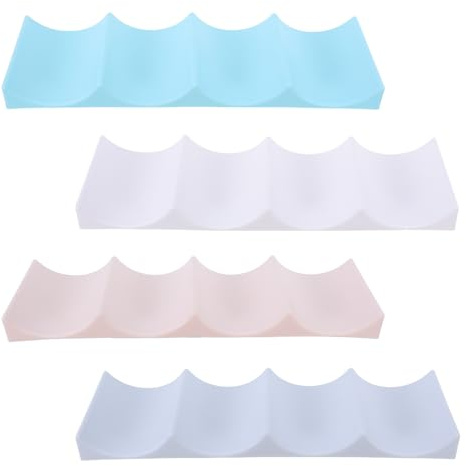 Sosoport Botellero de Mesa Plástico 4 Piezas, Organizador para Almacenamiento de Botellas de Vino y Latas, Soporte para Refrigerador y Cocina, Adecuado para Despensa y Sala