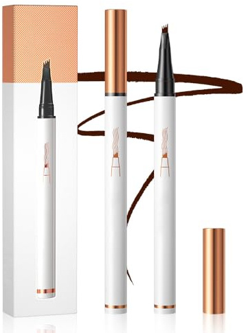Eyebrow Pencil, 2026 New 3D Waterproof 4-Tip Eyebrow Pencil, Natural Makeup Long-Lasting Fine Stroke Magic Eyebrow Pencil for Women Stay on All Day (dark brown)