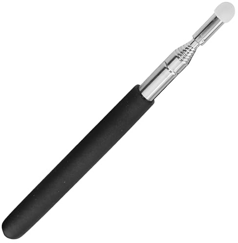 YAOYYG Zeigestab Ausziehbar, Rutschfester Griff, 120cm Ausziehbar (Schwarz) | Rostfreier Stahl, Silikongriff, Zeigestock für Unterricht und Präsentationen, für Lehrer, Reiseführer, Trainer