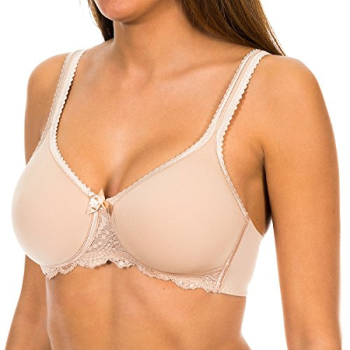 Playtex Reggiseno Spacer con Ferretto Flowery Lace Sostegno e Comfort Donna x1, Beige, 36 / 4C