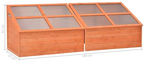 Tidyard Serra in Legno 180x57x62 cm,con 8 Pannelli in PC,con Fondo Aperto,Resistente all'Acqua
