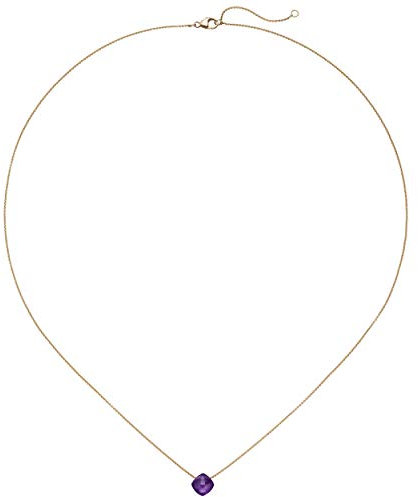 Jobo Damen-Halskette aus 18 Karat 750 Rosegold mit Amethyst 45 cm