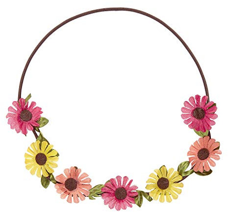 Amakando Entzückendes Flower Power Stirnband mit Blumenkranz/Haarkranz mit Blumenkrone/Perfekt geeignet zu Fasching & Mottoparty