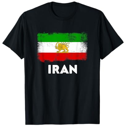 Persia Flag Old Iran Flag Lion Sun T-Shirt