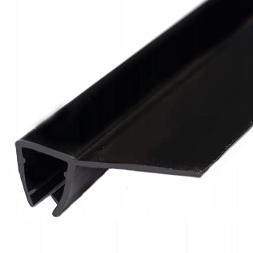 AquaParts Schwarz Duschtür Dichtung 200cm | für 7mm, 8mm Glastür Stärken | Wasserabweisende Duschdichtung | Streifdichtung | Duschkabinen-Dichtung | für Dusche und Duschtür