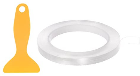 sourcing map Caulk Strip Tape Clear 0.4x33Ft Waterproof Sealing Tape with Sealing Tool for Kitchen Cooktop Sink Bathtub Shower Toilet