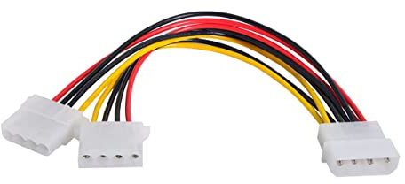 CY 4Pin Power Cable IDE 4pin Disk Power Male to Dual 4Pin Female Splitter Y 1 to 2 Extension Cable 12V+5V