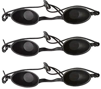 3 Stücke Schutzbrille Augenklappe Solariumbrille UV Solarium Schutzbrille Sonnenschutz Brille für Sonnenbank Beauty Patienten