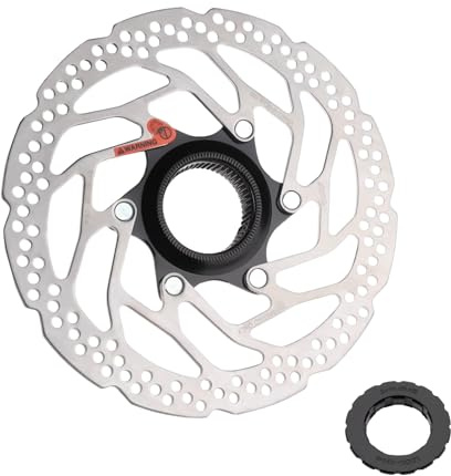 Jane Eyre Disque de frein de vélo adapté au rotor de disque de frein Shimano SM-RT30 160mm disque de frein à disque de verrouillage central avec couvercle de verrouillage