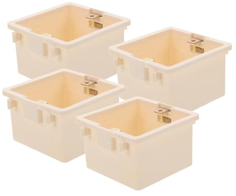 Gadpiparty 4pezzi Scatole Derivazione Antincendio Tipo Per Presa Muro Resistente e Facile Installazione Per Interni Ed Esterni