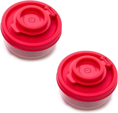 Juego de 2 saleros y pimenteros pequeños rojos para llevar, juego de mini coctelera para sal y pimienta con tapa para llevar contigo, perfecto para viajes, camping y para llevar, 40 g, salero, sal y