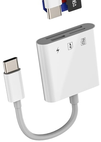 Adapter USB C auf SD Kartenleser Micro SD Card Reader für Apple iPhone15 für iPad Air MacBook kompatibel für Samsung Memory Kamera TF Speicherkarte Kamera Adapter Tarjeta