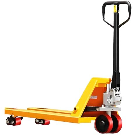 BADIKA transpalette Manuel Palette Mobile 2T Tonne en Nylon PU Roue Main transpalette hydraulique Jack Chariot Palette Chariot élévateur(PU)
