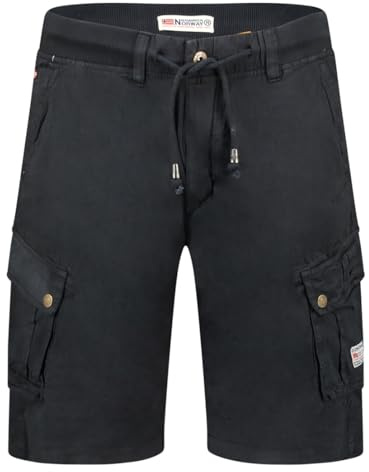 Geographical Norway Pakitoama Men Bermudas, Negro, XL para Hombre