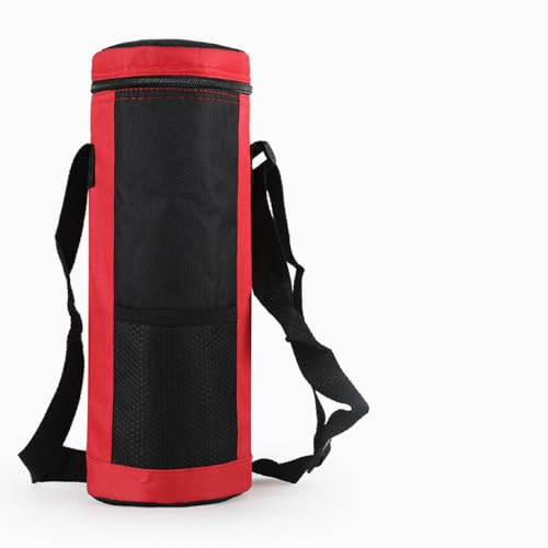 Blausky 1 Stück Thermohülle für Flaschen,Wasserflaschenhüllen Männer und Frauen Thermo Hülle mit Trageriemen,Thermohülle Flaschenhalter Tasche Isolierflasche für Unterwegs Wandern Sport,Rot 2L