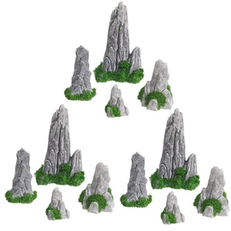 TOYANDONA 12 Pieza Micropaisaje De Rocalla Decoración De Microjardín Miniatura para Decoración De Rocalla De Bonsái Hogar Interior Miniatura